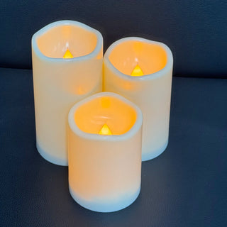 3pcs/set LED Flameless Candles Flickering Light with Remote Control for Festival Wedding Home Party Decor Lighting