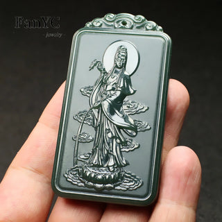 Luxury Hand-carved Guanyin Pendant