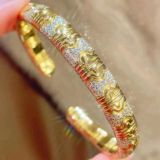 Vintage Sapphire Gemstone Open Bracelet