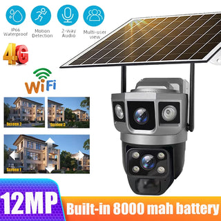 Outdoor Security WiFi 12MP Solar IP Camera