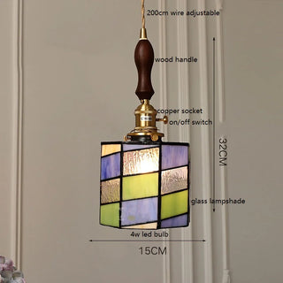 Pendant Glass Lampshade Vintage Lamp