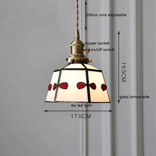 Pendant Glass Lampshade Vintage Lamp