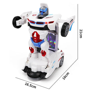 Electric Transformation Rotating Car Robot