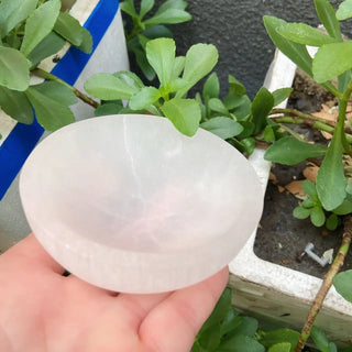 Carved Quartz Crystal Healing Bowl