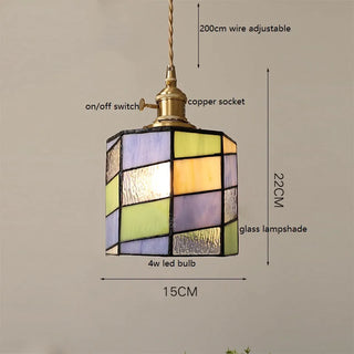 Pendant Glass Lampshade Vintage Lamp