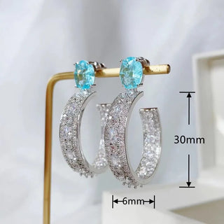 Sparkling Color Zirconia Crystal Earring