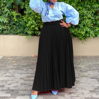 Elegant Ankle Length Pleated Skirts