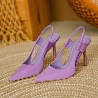 Luxury Silk Slingback Pointed Toe Sandals