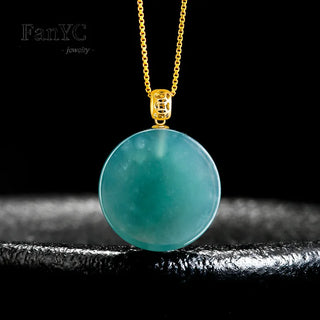 Small Round Plate Jadeite Pendant