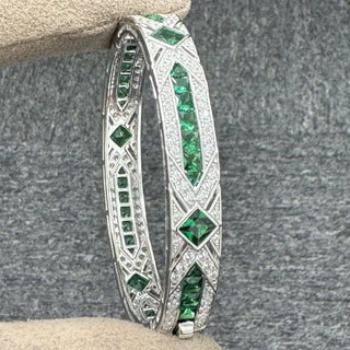 Luxury Gemstone High Carbon Diamond Bangle