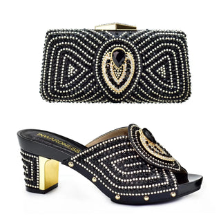 Nigerian Lady Party Shoes and Bag Set