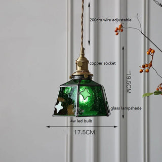 Pendant Glass Lampshade Vintage Lamp