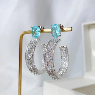 Sparkling Color Zirconia Crystal Earring