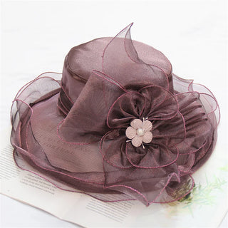 Floral Organza Fascinator Church Hat
