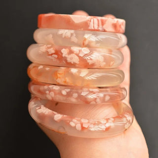 Genuine Agate Healing Gemstone Bangle