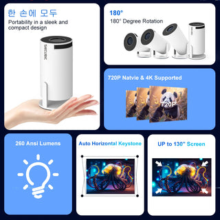 Rotatable Projector with 260 ANSI