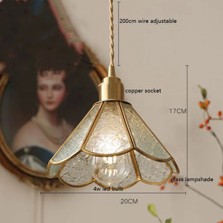 Pendant Glass Lampshade Vintage Lamp