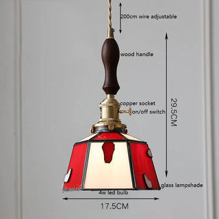Pendant Glass Lampshade Vintage Lamp