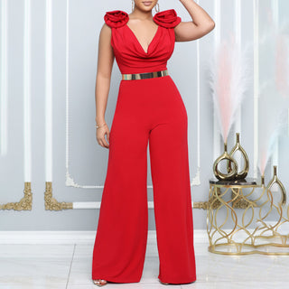 New Fashion Turtleneck Fitted Waist Jumpsuit
