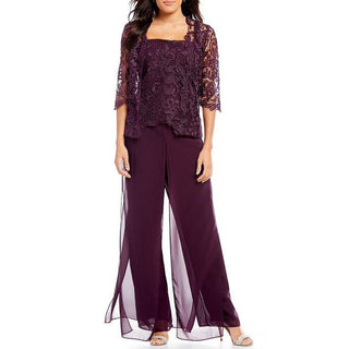 Simple Blouse Hollow Lace Jumpsuit