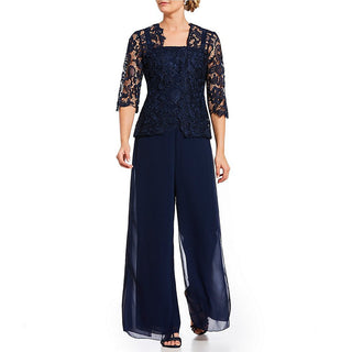 Simple Blouse Hollow Lace Jumpsuit